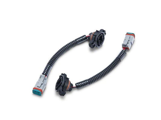Raxiom 10-18 Jeep Wrangler JK Axial Series H16 to Deutsch Fog Light Wire Harness Adapter Set
