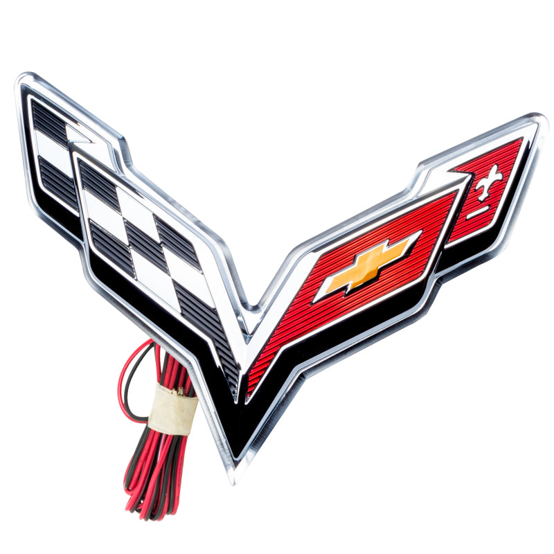 Oracle Corvette C7 Rear Illuminated Emblem - Green