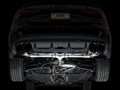 AWE Tuning 22-24 Audi 8Y S3 Track Edition Exhaust - Diamond Black Tips