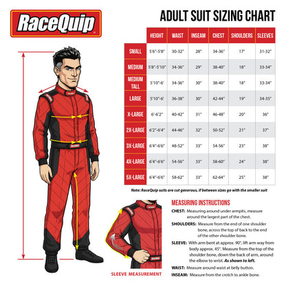 RaceQuip Red Chevron-1 Suit - SFI-1 3XL