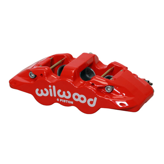 Wilwood caliper AERO6 1.75/1.62/1.62 .810 rotor .80 THK pad R/H red