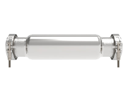 aFe MACH Force-Xp Resonator 3 IN Inlet/Outlet x 4 IN Dia. x 12 IN Body x 16 IN Overall Length