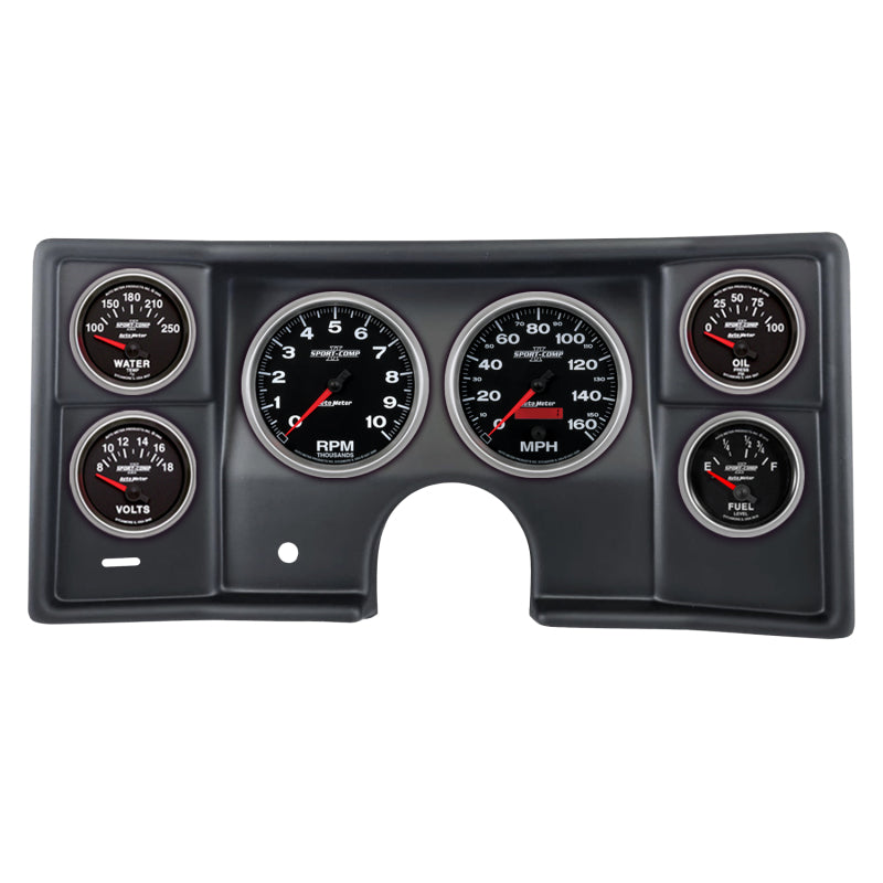 Autometer Sport-Comp II Direct Fit Dash Kit 78-81 Malibu / El Camino (2 x 5in. / 4 x 2-5/8in.)