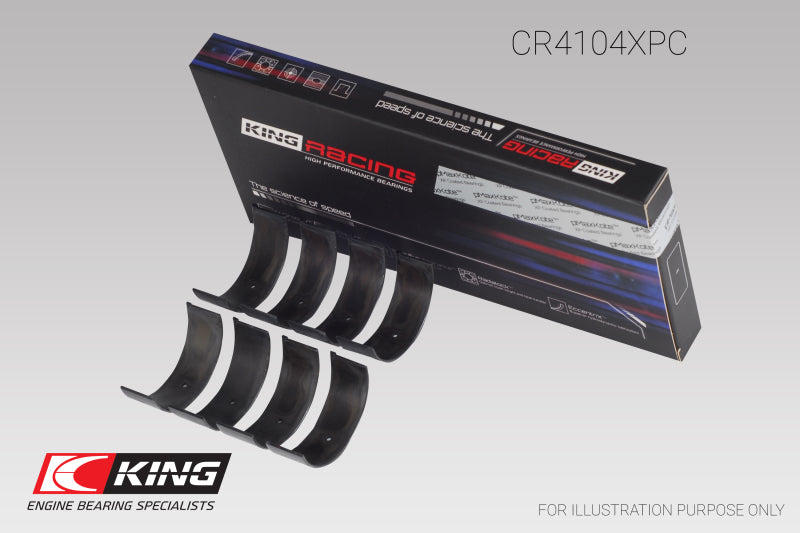King Engine Bearings Audi/VW 83-03 1.6L/1.8L/2.0L (Size .026) Performance Coated Rod Bearing Set