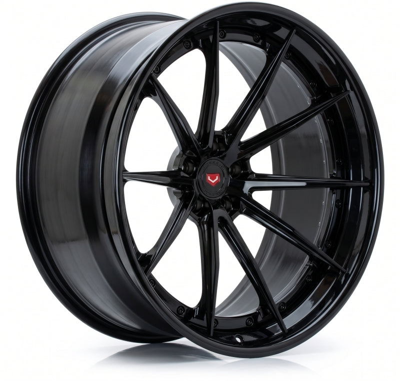 Vossen VPS-1 21x9.5 / 5x114 / ET25 / 67.1 / OEM Nut - Gloss Black Wheel - (SF90 - Front)