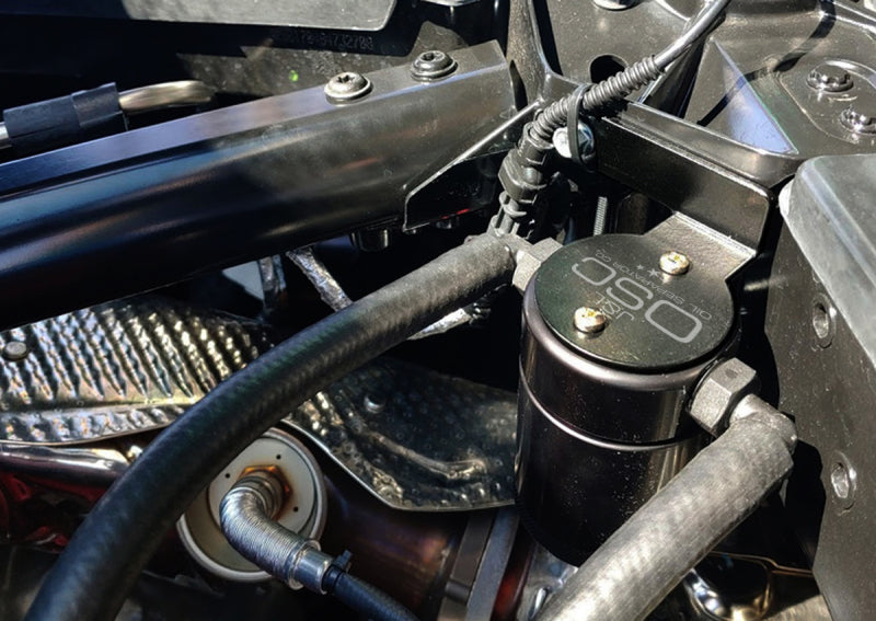 J&amp;L 20-25 Chevrolet Corvette 6.2L LT2 Targa Top Passenger Side Oil Separator 3.0 - Black Anodize