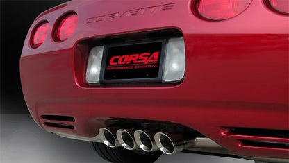Corsa 97-04 Chevrolet Corvette (C5) 2.5in Sport Cat-Back Exhaust - 3.5in Tigershark Tips
