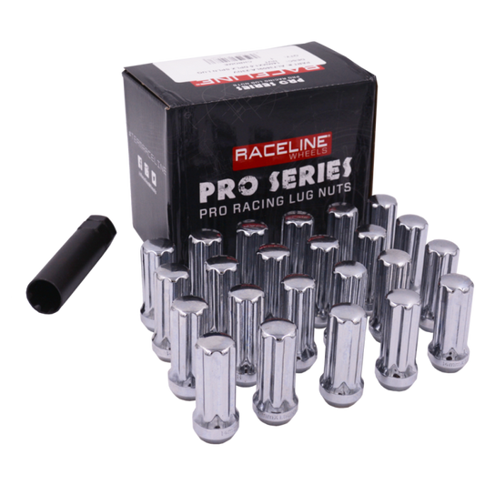 Raceline Jeep 1/2in XL Spline Chrome Lug Nuts (Set of 23)