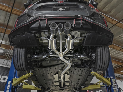 aFe POWER Takeda 2-1/2in to 2-1/4in 304SS Catback Dual-Exit Exhaust 17+ Honda Civic Type R w/CF Tips