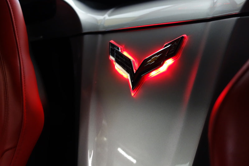 Oracle Corvette C7 Rear Illuminated Emblem - Green