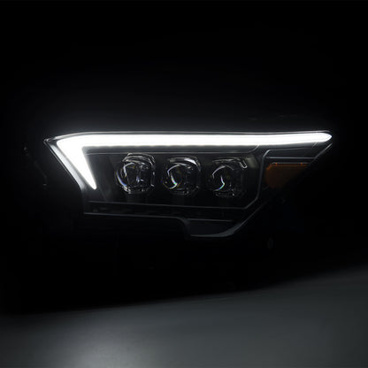 AlphaRex 2023+ Toyota Tacoma NOVA-Series LED Proj Headlights Black w/Actv Light & Seq. Sig + DRL