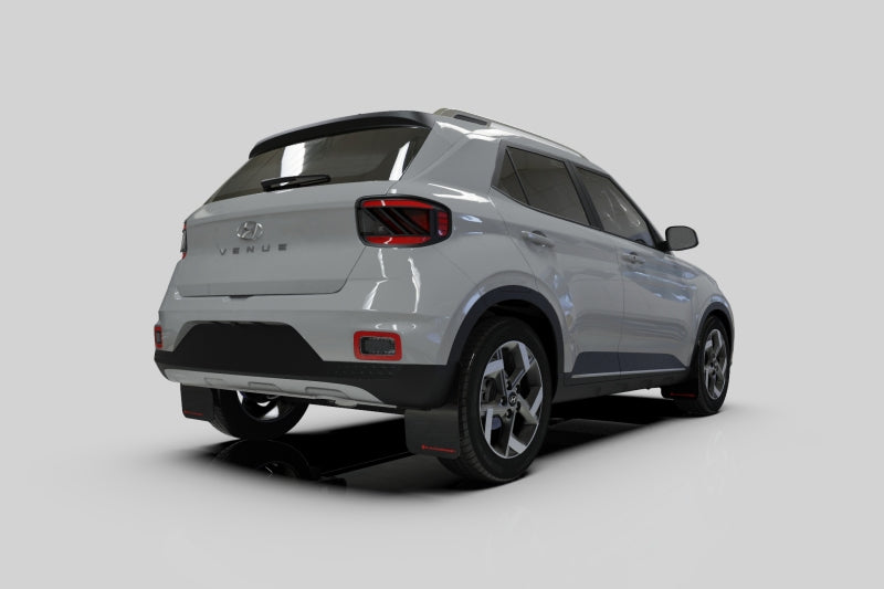 Rally Armor 20-26 Hyundai Venue Black Mud Flap Grey Logo