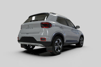 Rally Armor 20-26 Hyundai Venue Black Mud Flap Grey Logo