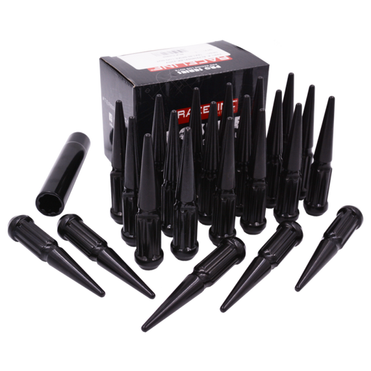 Raceline 14x1.5 XL Spike Black Lug Nuts (Set of 32)