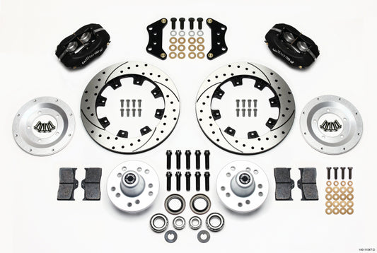 Wilwood Forged Dynalite Front Kit 12.19in Drilled Magnum Force Drop Spindle