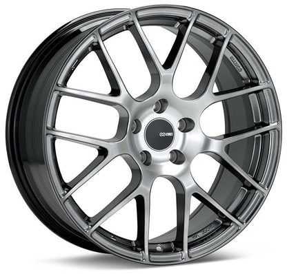 Enkei Raijin 19x8 42mm Inset 5x120 Bolt Pattern 72.6 Hub Bore Hyper Silver Wheel