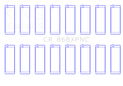 King Engine Bearings Ford V8 4.6L/5.4L SOHC Coated (Size .026) Connecting Rod Bearings (Set of 8)