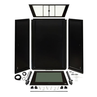 Westin EXP Truck Cap w/Sld Glass COMPLETE KIT Box AS+BS (23-25 Ford F-250/350 CC 6.8ft Bed) - Black