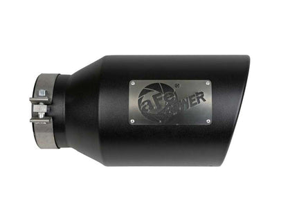 aFe Power Universal 5in Inlet 8in Outlet MACH Force-XP Clamp-On Exhaust Tip - Black