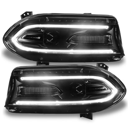 Oracle 15-21 Dodge Charger RGB+W DRL Headlight DRL Kit - ColorSHIFT w/ Simple Controller