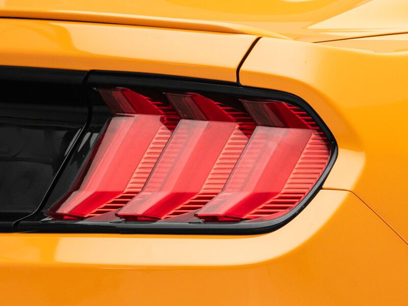 Raxiom 15-23 Ford Mustang Euro Style LED Tail Lights- Gloss Black Housing- Red Lens