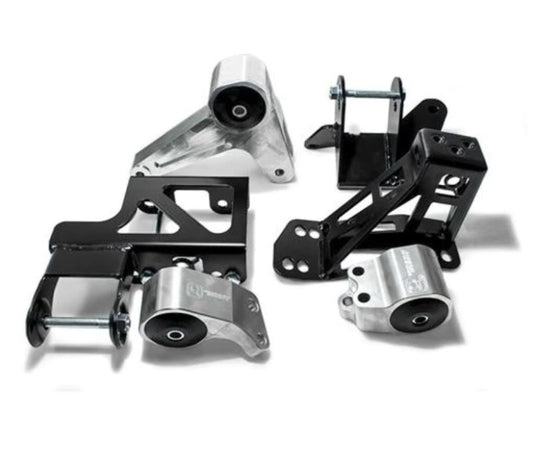Innovative 92-95 Civic K-Series Black Aluminum Mounts Solid Bushings (Not K24 Trans)