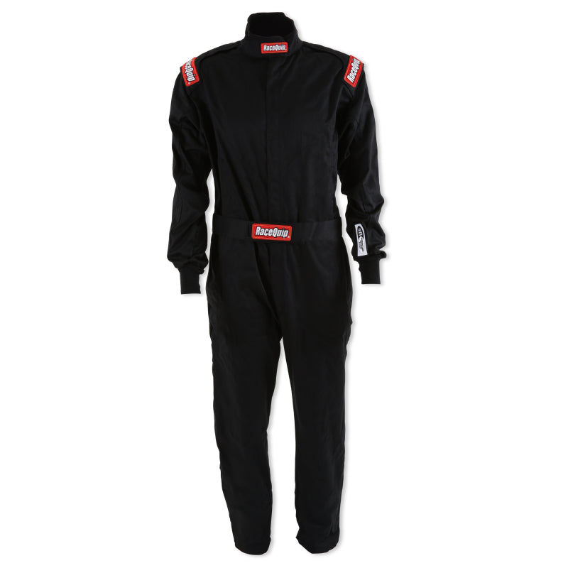 RaceQuip Black Chevron-1 Suit - SFI-1 Medium