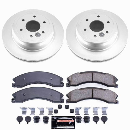 Power Stop 16-24 Nissan TITAN XD Rear Z23 Coated Brake Kit