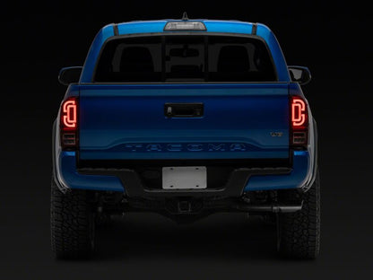 Raxiom 16-23 Toyota Tacoma XW Series Sequential LED Tail Lights- Black Housing- Red Lens