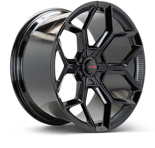 Vossen x Novitec NL5-Cl 21x12.5in - 5x112 BP - ET43 - Gloss Black Lamborghini Huracan Rear Wheel