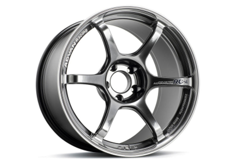 Advan RG-4 18x9.5 +38 5x114.3 Racing Hyper Black and Ring Wheel