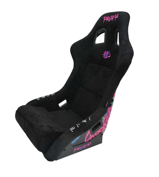 NRG FRP Bucket Seat (Large) Black Alcantara w/ Dragon Livery