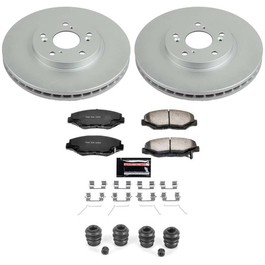 Power Stop 03-08 Honda Pilot Front Z36 Coated Truck & Tow Brake Kit