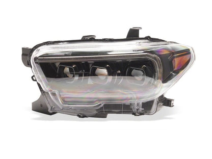 Raxiom 16-23 Toyota Tacoma CXR Series V2 LED Projector Headlights- Black Housing- Clear Lens