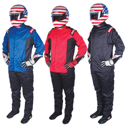 RaceQuip Black Chevron-5 Jacket SFI-5 - Medium