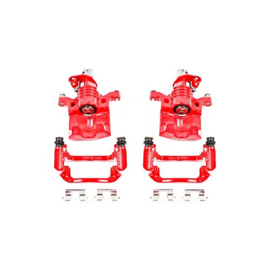 Power Stop 05-09 Buick Allure Rear Red Calipers w/Brackets - Pair