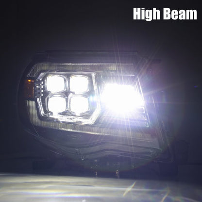 AlphaRex 05-11 Toyota Tacoma NOVA LED Projector Headlights Plank Style Black w/Activ Light/DRL