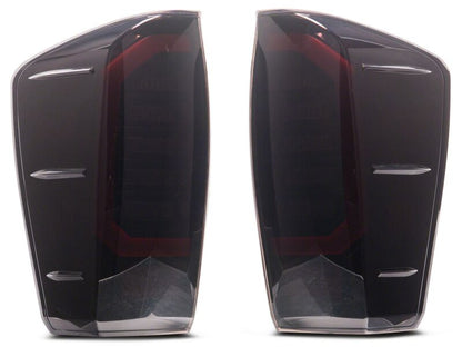 Raxiom 16-23 Toyota Tacoma Axial Series LED Tail Lights- Black Housing- Smoked Lens
