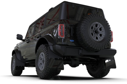 Rally Armor 21-25 Ford Bronco (Steel Bmpr + RR - NO Rptr/Sprt) Blk Mud Flap w/Red Logo