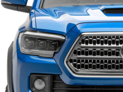 Raxiom 16-23 Toyota Tacoma CXR Series V2 LED Projector Headlights- Black Housing- Clear Lens