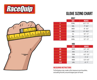RaceQuip Blue 1-Layer SFI-1 Glove - Medium