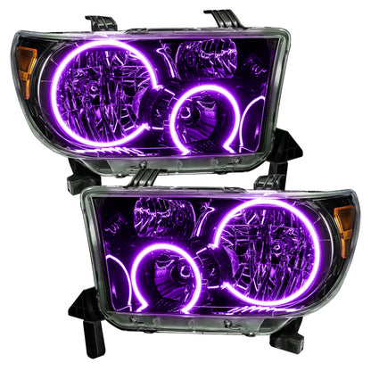 Oracle 07-11 Toyota Tundra Pre-Assembled Headlights - Black Housing - w/ BC1 Controller