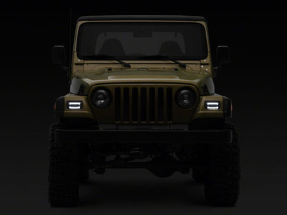 Raxiom 97-06 Jeep Wrangler TJ Axial Series LED Sequential Cornering Lights- Smoked