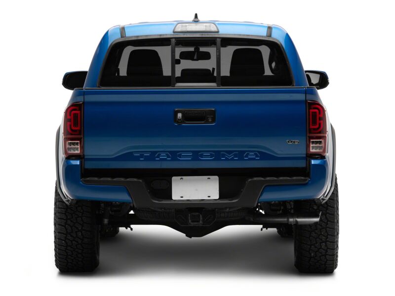 Raxiom 16-23 Toyota Tacoma XW Series Sequential LED Tail Lights- Black Housing- Red Lens