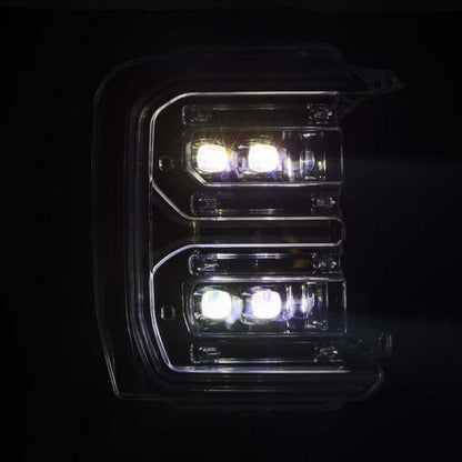 AlphaRex 23-26 Ford F-250 SD NOVA LED Proj Headlights Alpha Blk w/Activ Light/Seq Signal/Switchback