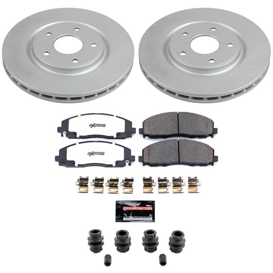 Power Stop 17-25 Chrysler Pacifica Front Z36 Coated Truck & Tow Brake Kit