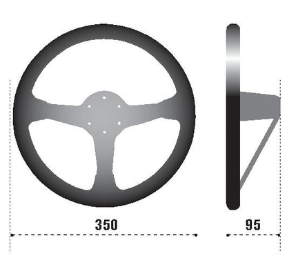 Sparco Steering Wheel 325 Suede Black