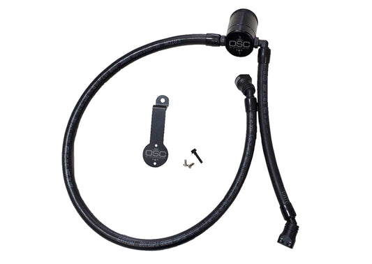 J&L 18-25 Jeep Wrangler JL 3.6L Driver Side Oil Separator 3.0 - Black Anodized