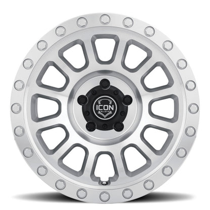 ICON Hulse 17 X 8.5 6 X 5.5 25mm Offset 5.75in BS Silver Machined