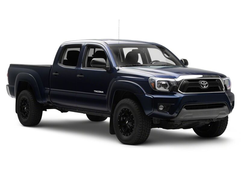 Raxiom 12-15 Toyota Tacoma Axial Series Headlights/Seq LED Bar- Black- Clear Lens